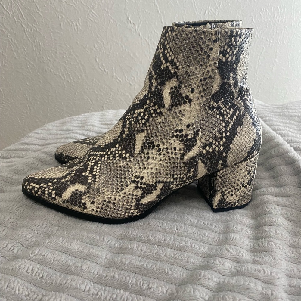 Madden girl snake print booties size 11